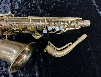 Photo Original Lacquer Early 50s Vintage CG Conn 6M Naked Lady Alto Sax - Serial # 347425